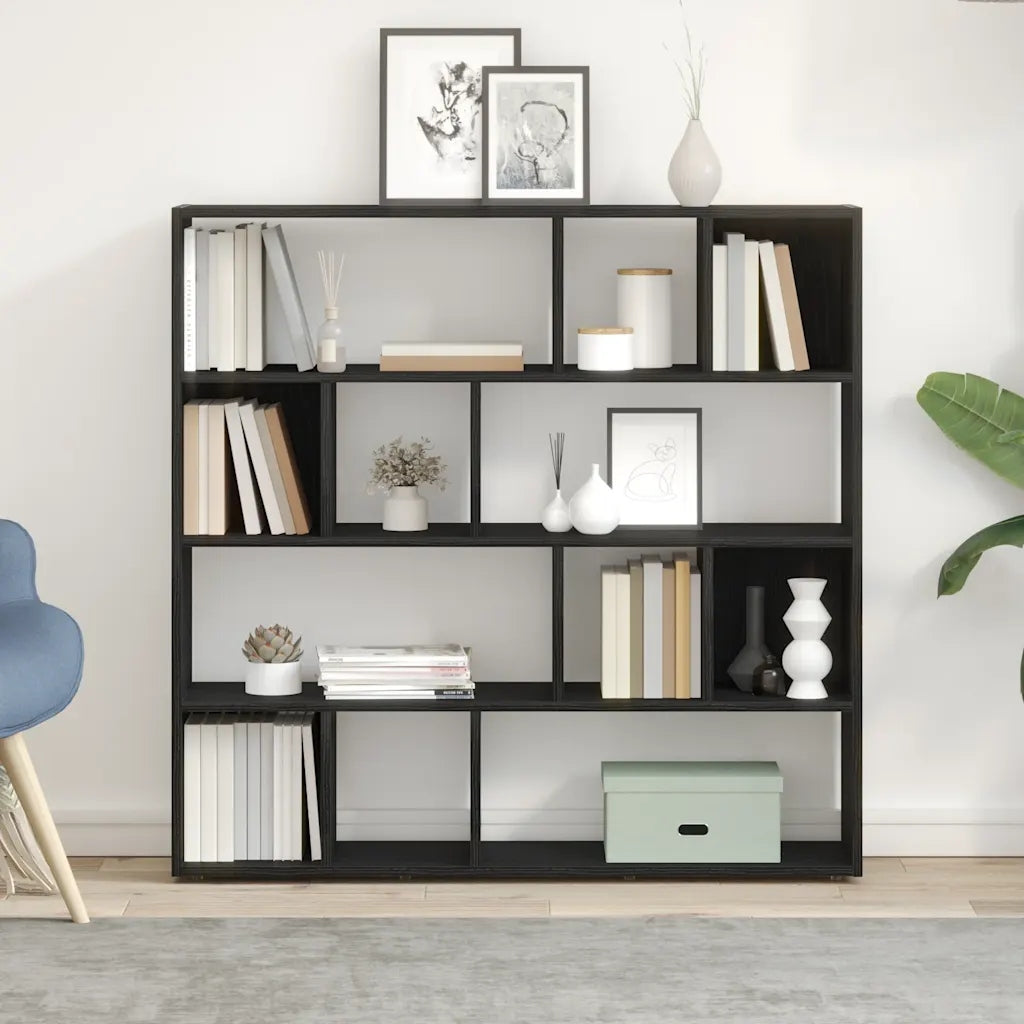 vidaXL Bookcase/partition, black oak, 105x24x102 cm Product weight with unit packaging 24.7 kg