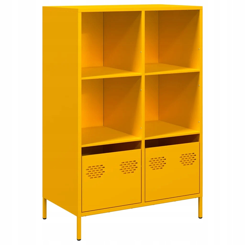 vidaXL Cabinet, mustard, 68x39x103,5 cm, steel Brand VidaXL