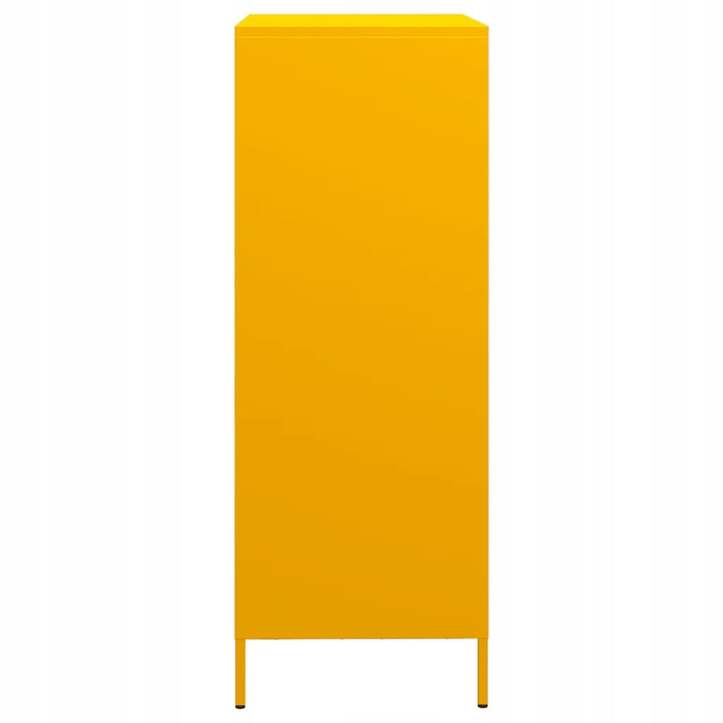vidaXL Cabinet, mustard, 68x39x103,5 cm, steel Unfolded width 68 cm