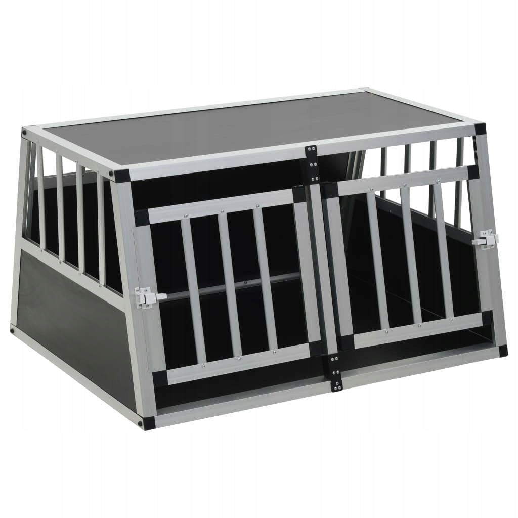 vidaXL Dog cage with double doors, 89 x 69 x 50 cm Additional features transporter function for outdoor use