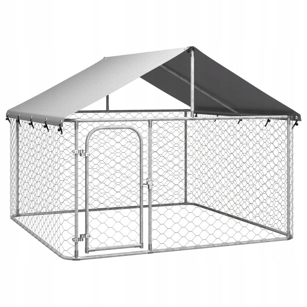 vidaXL Dog playpen with canopy, 200 x 200 x 150 cm Additional features for outdoor use