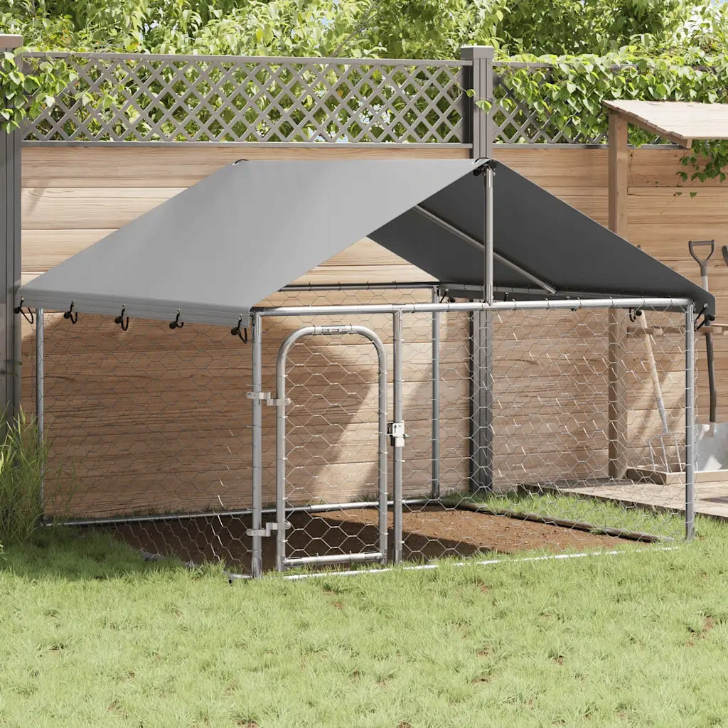 vidaXL Dog playpen with canopy, 200 x 200 x 150 cm Length 200 cm