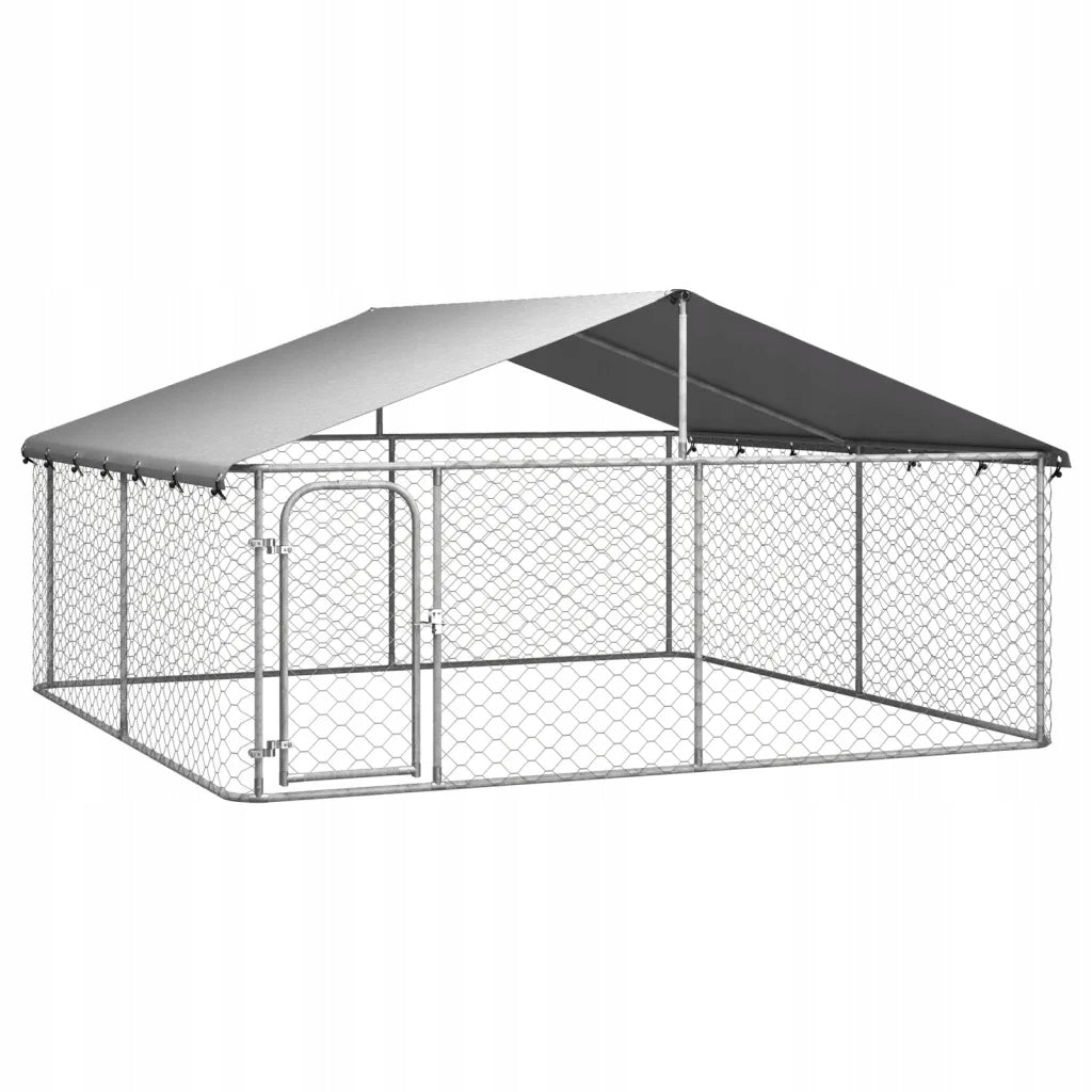 vidaXL Dog playpen with canopy, 300 x 300 x 150 cm Additional features for outdoor use