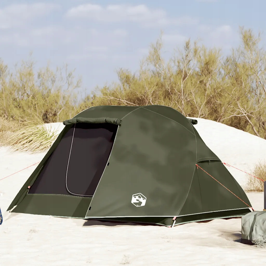 vidaXL Fishing tent, 3-person, olive, waterproof