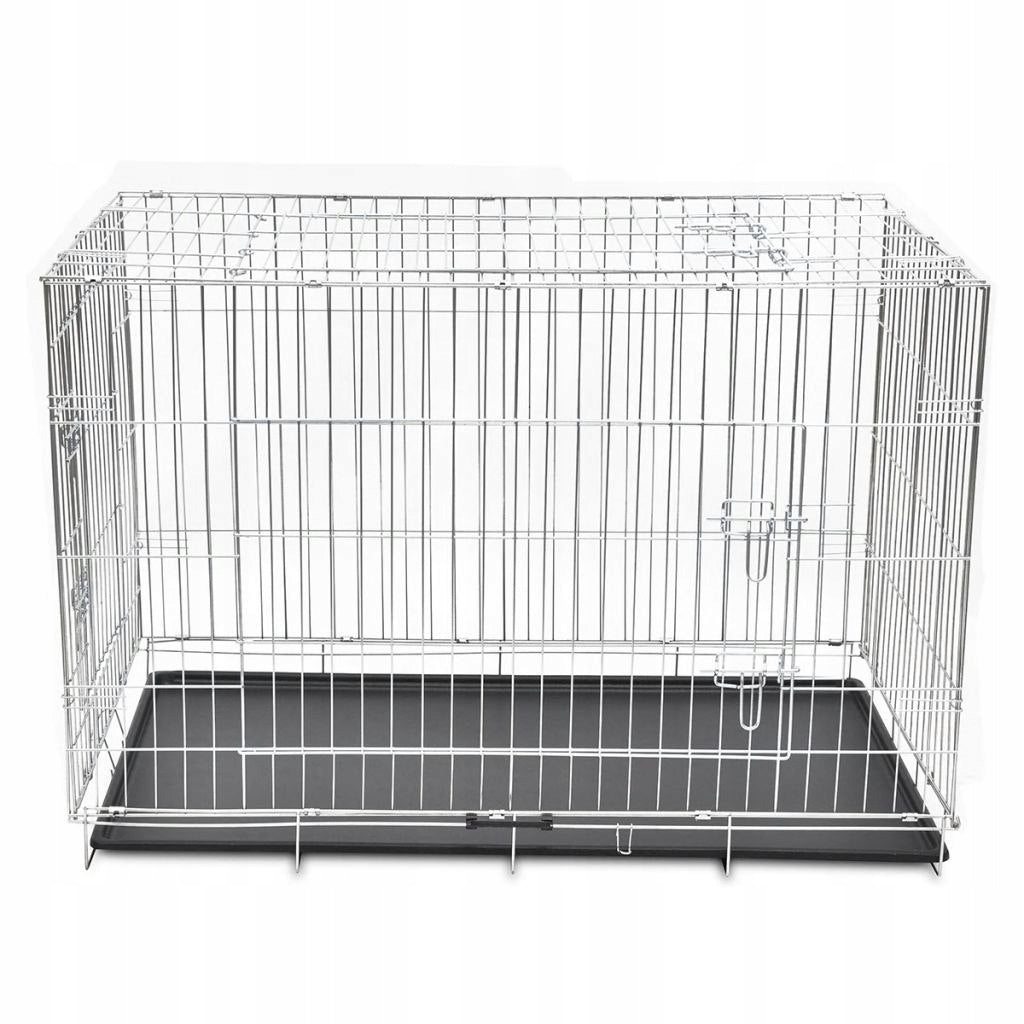 vidaXL Folding Metal Dog Cage, Size XXL Dog size big dog