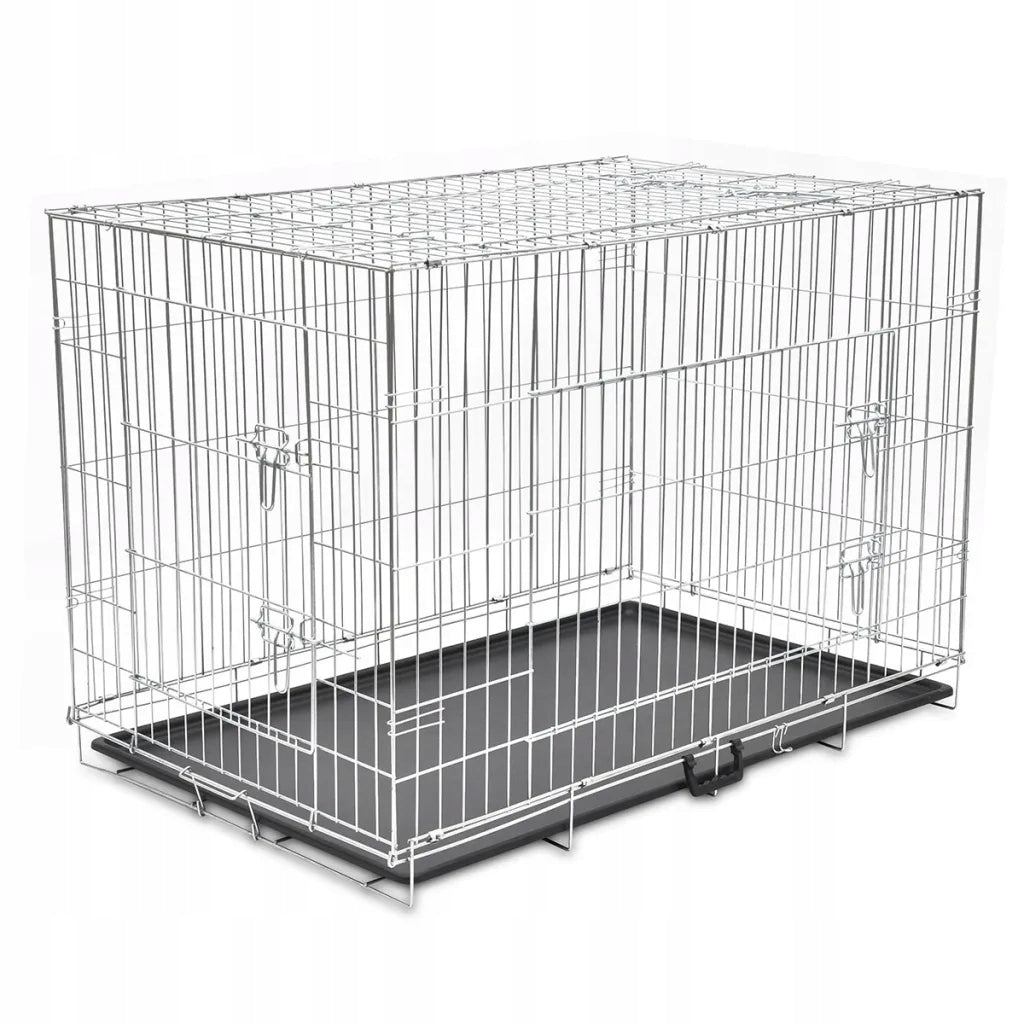 vidaXL Folding Metal Dog Cage, Size XXL Manufacturer code 170219