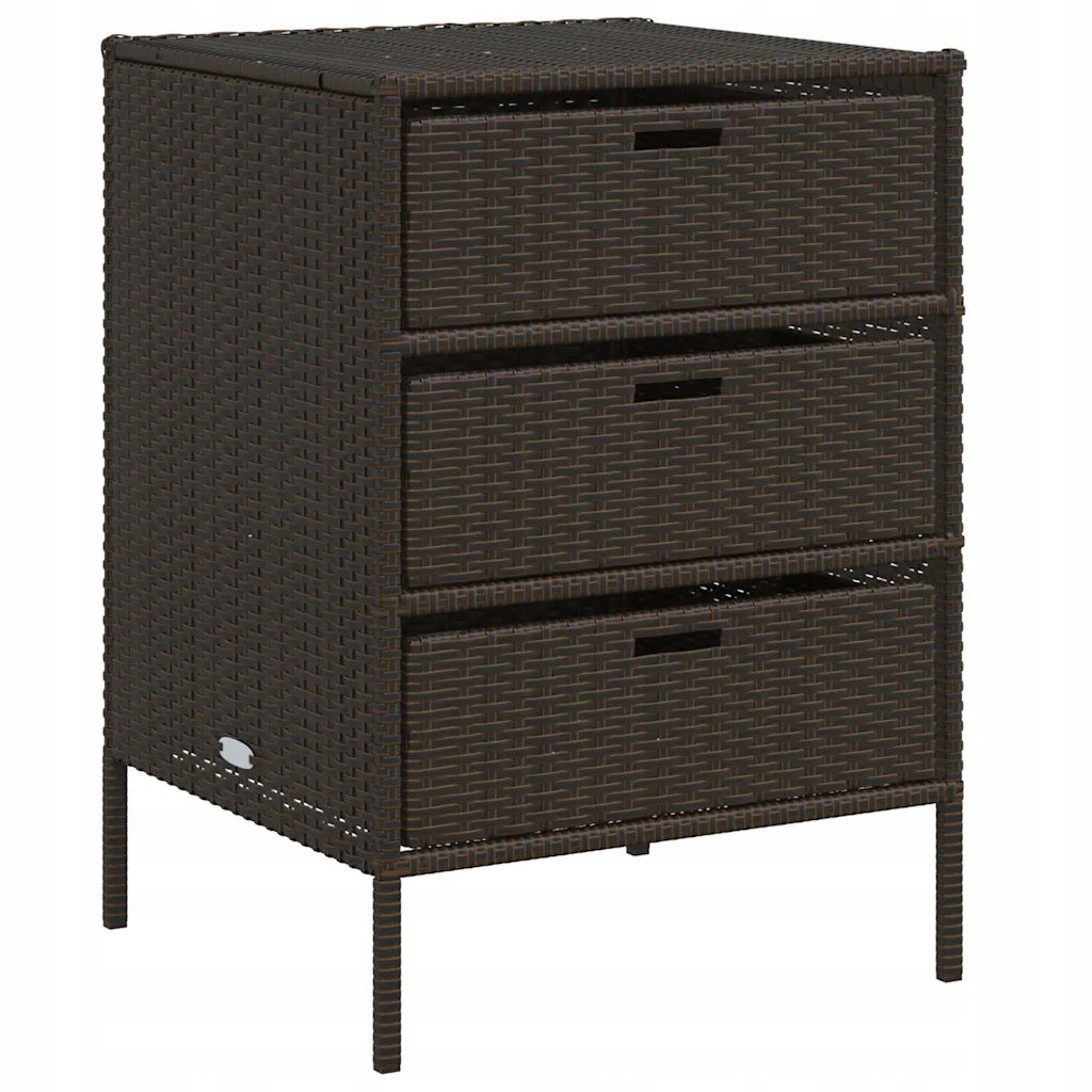 vidaXL Garden cabinet, brown, 55x59x80 cm, polyrattan Manufacturer VidaXL