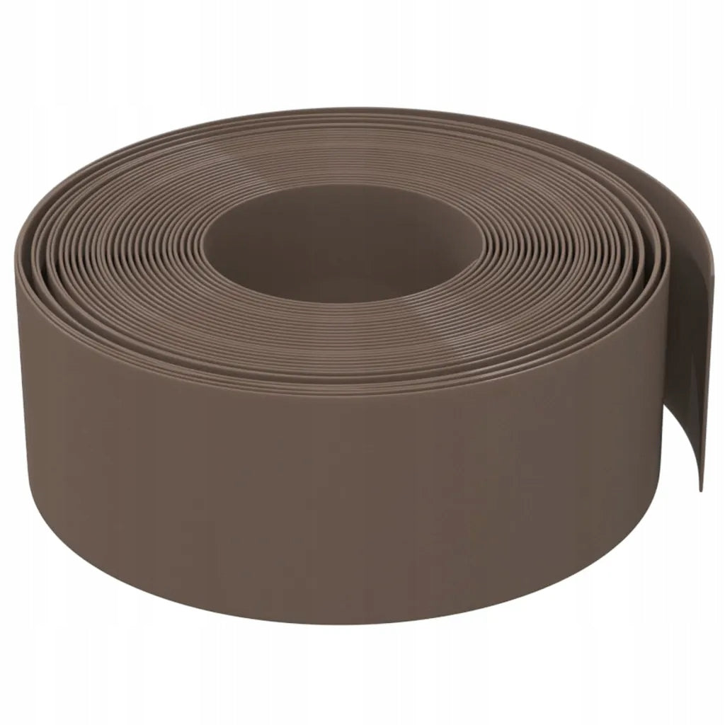 vidaXL Garden edging, 2 pcs, brown, 10 m, 20 cm, polyethylene Manufacturer code 3155460