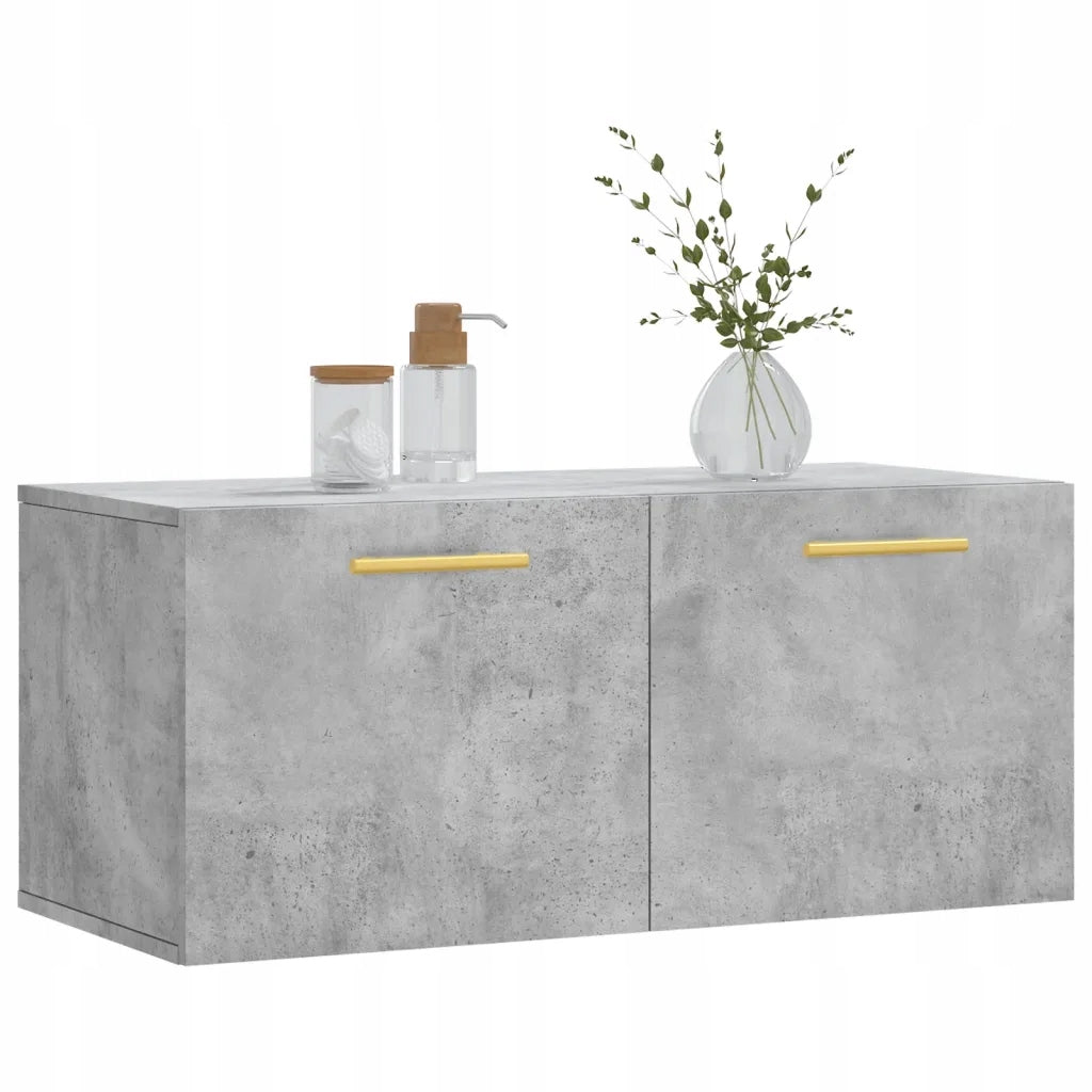vidaXL Hanging cabinet, grey concrete, 80x36,5x35 cm Product weight with unit packaging 15.33 kg