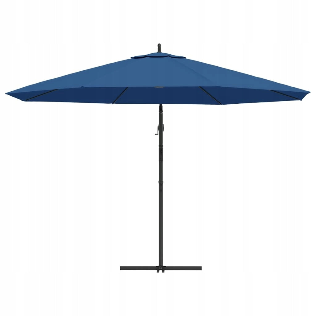 vidaXL Hanging umbrella with aluminium post, 350 cm, blue Diameter/width 350 cm