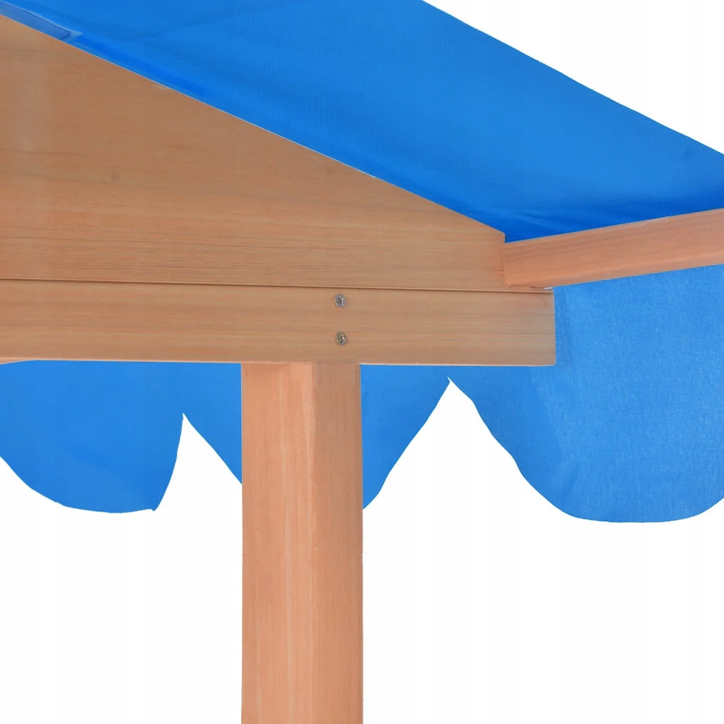 vidaXL House with sandbox, fir wood, blue, UV50 Product weight with unit packaging 20.32 kg