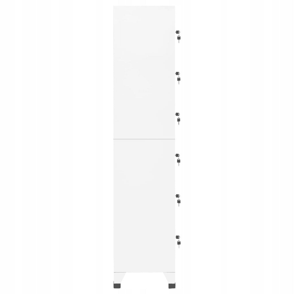 vidaXL Lockable cabinet, white, 38x40x180 cm, steel Unfolded width 38 cm
