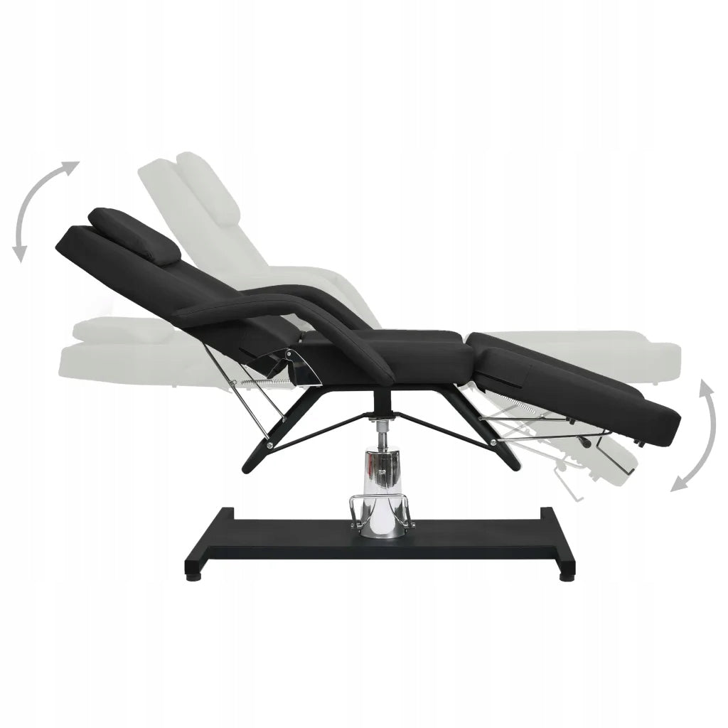 vidaXL Massage table, black, 180x62x(87-112) cm Brand no brand