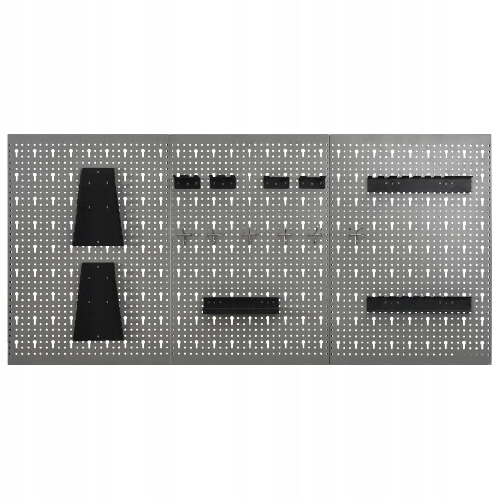 vidaXL Perforated Wall Plates, 3 Pack, 40x58 cm, Steel Brand ATE