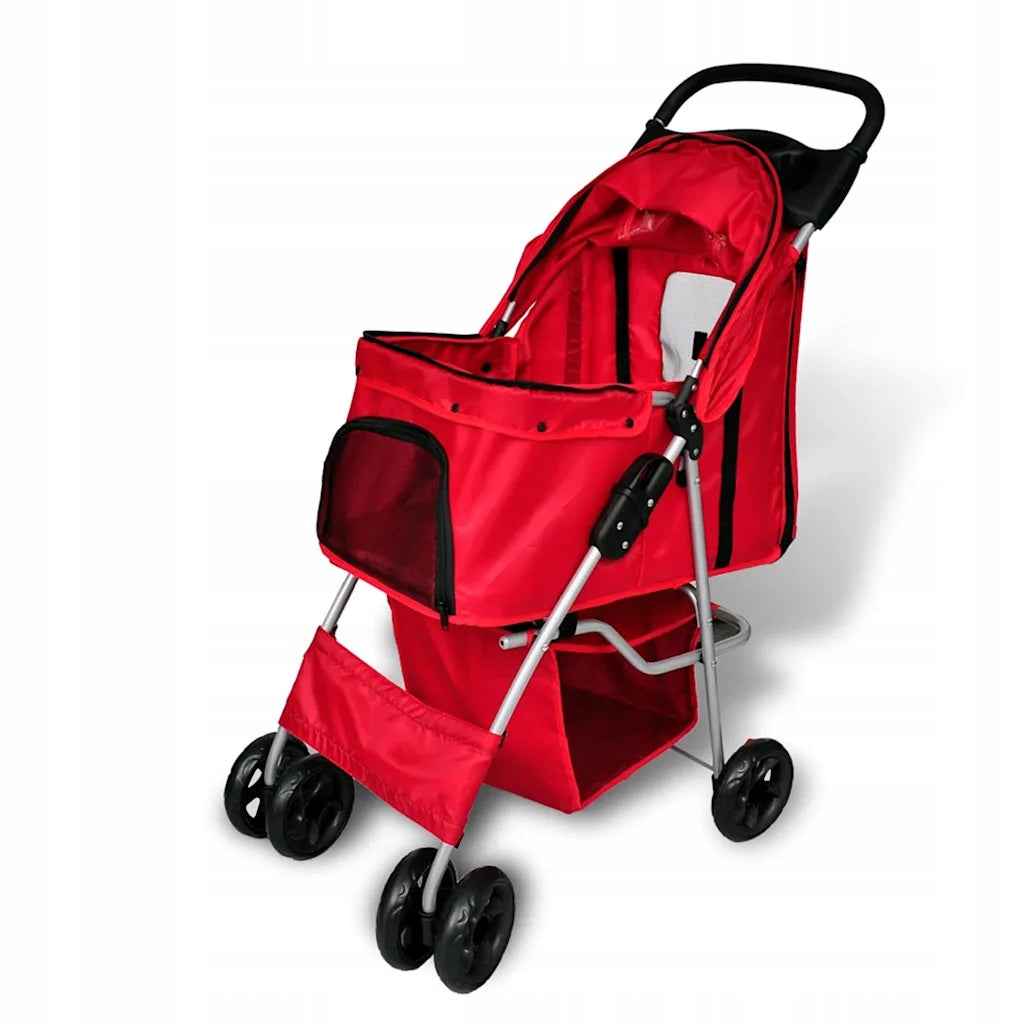vidaXL Pet Stroller, Red Brand VidaXL