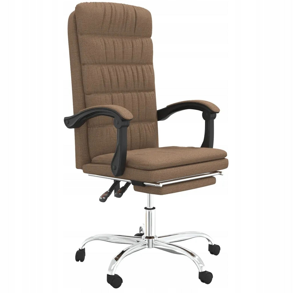 vidaXL Reclining office chair, brown, fabric upholstered Brand no brand