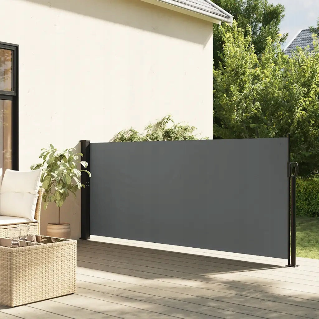 vidaXL Retractable side awning, anthracite, 117x300 cm