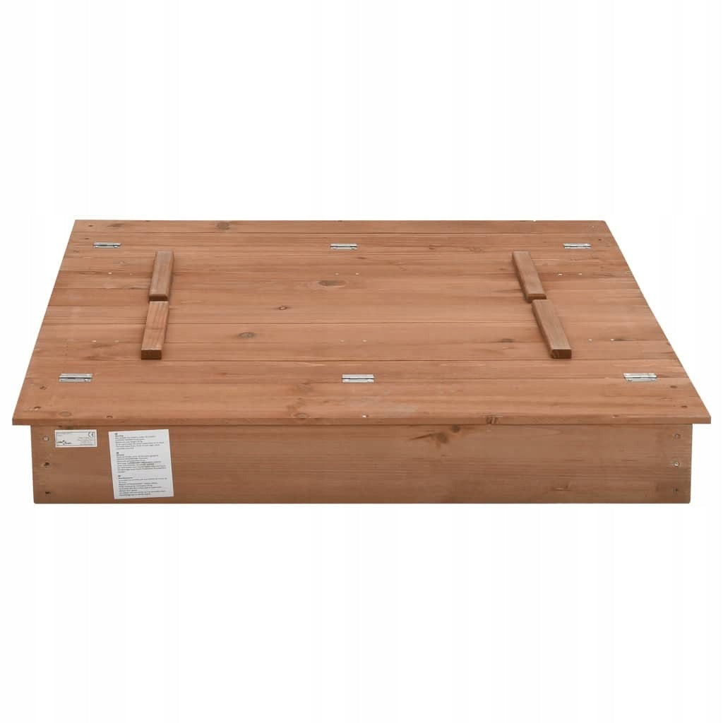 vidaXL Sandbox with lid, fir wood, 95 x 90 x 15 cm Character/Title none