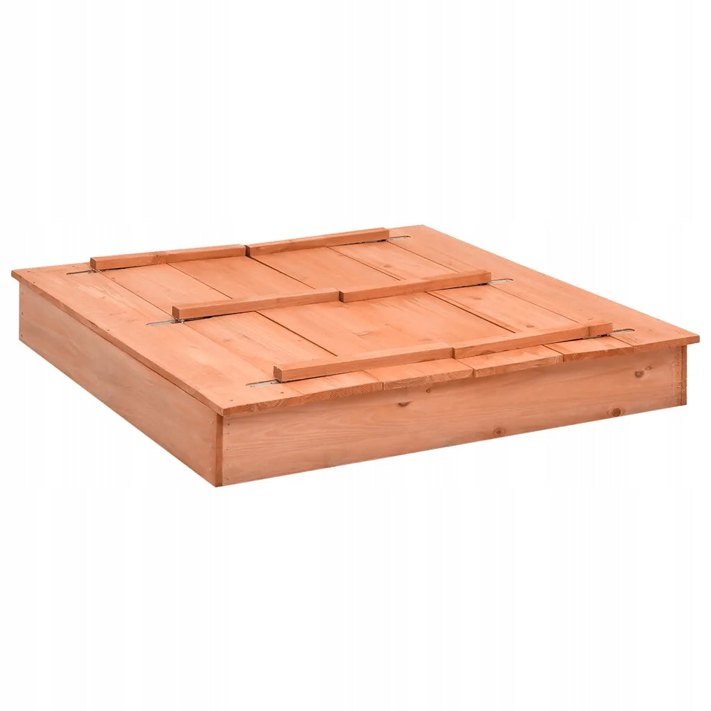 vidaXL Sandbox with lid, fir wood, 95 x 90 x 15 cm Manufacturer code 92173