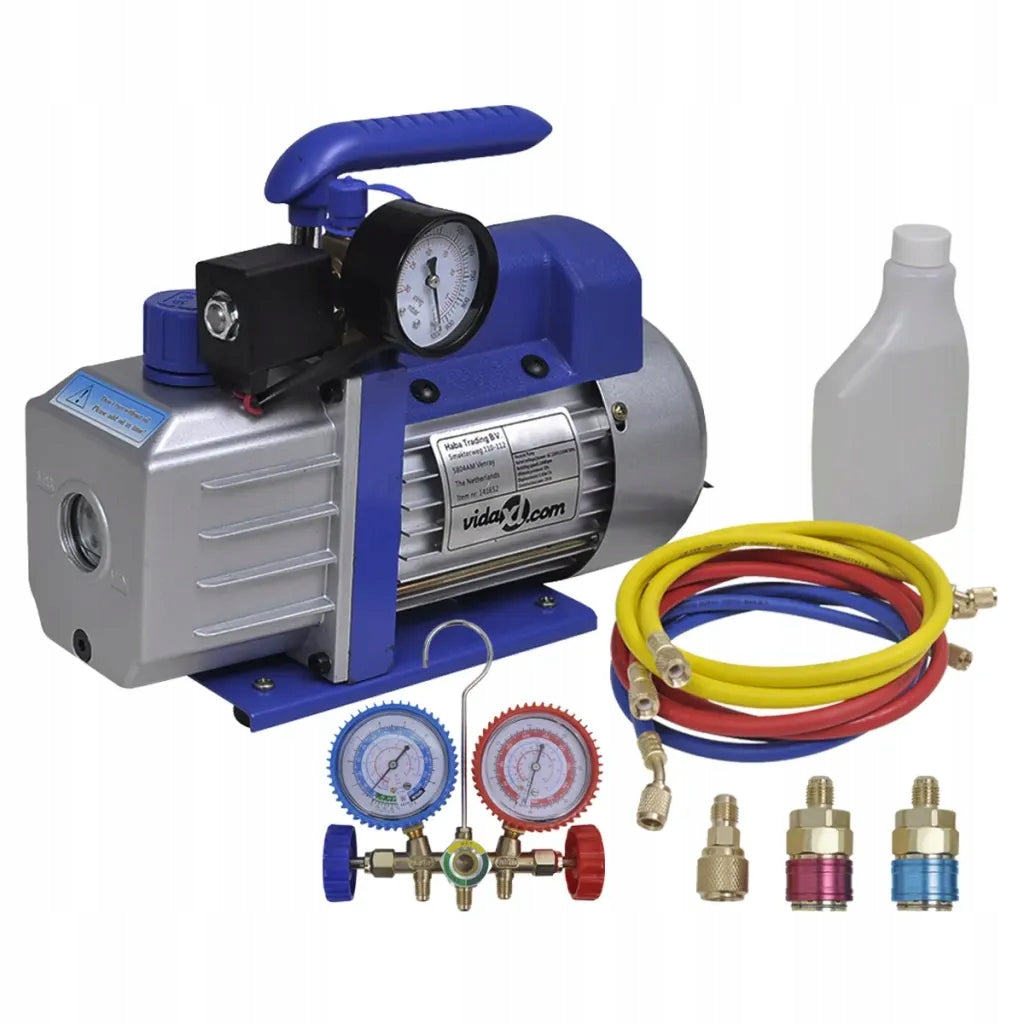 vidaXL Single stage vacuum pump with splitter for 2 meters Brand VidaXL