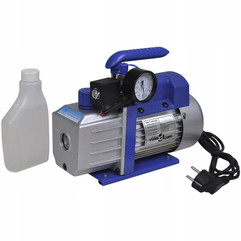 vidaXL Single stage vacuum pump with splitter for 2 meters Dominant color silver/gray