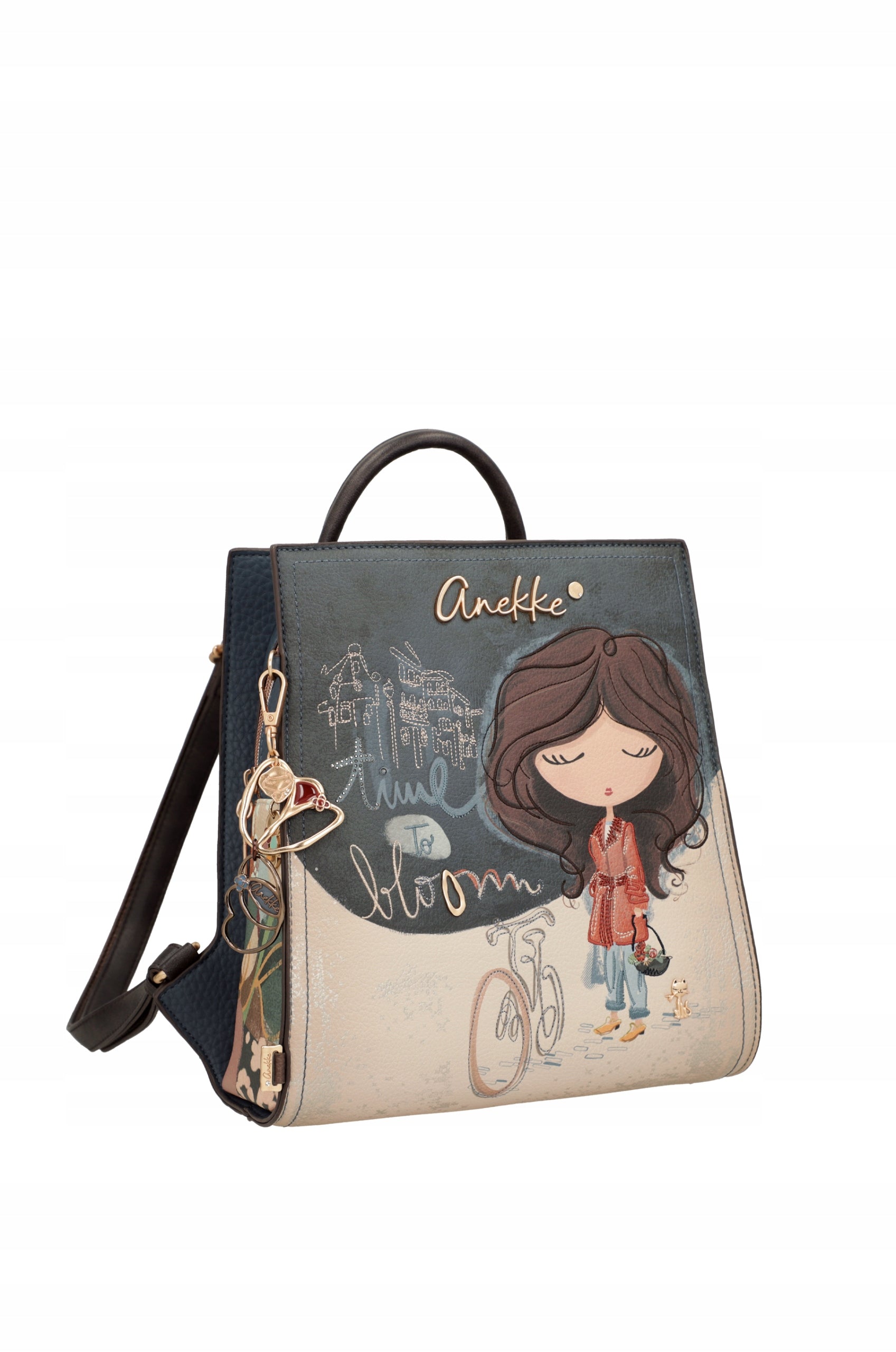 women's backpack Anekke 43705-273 Tulip city stylish backpack Keychain