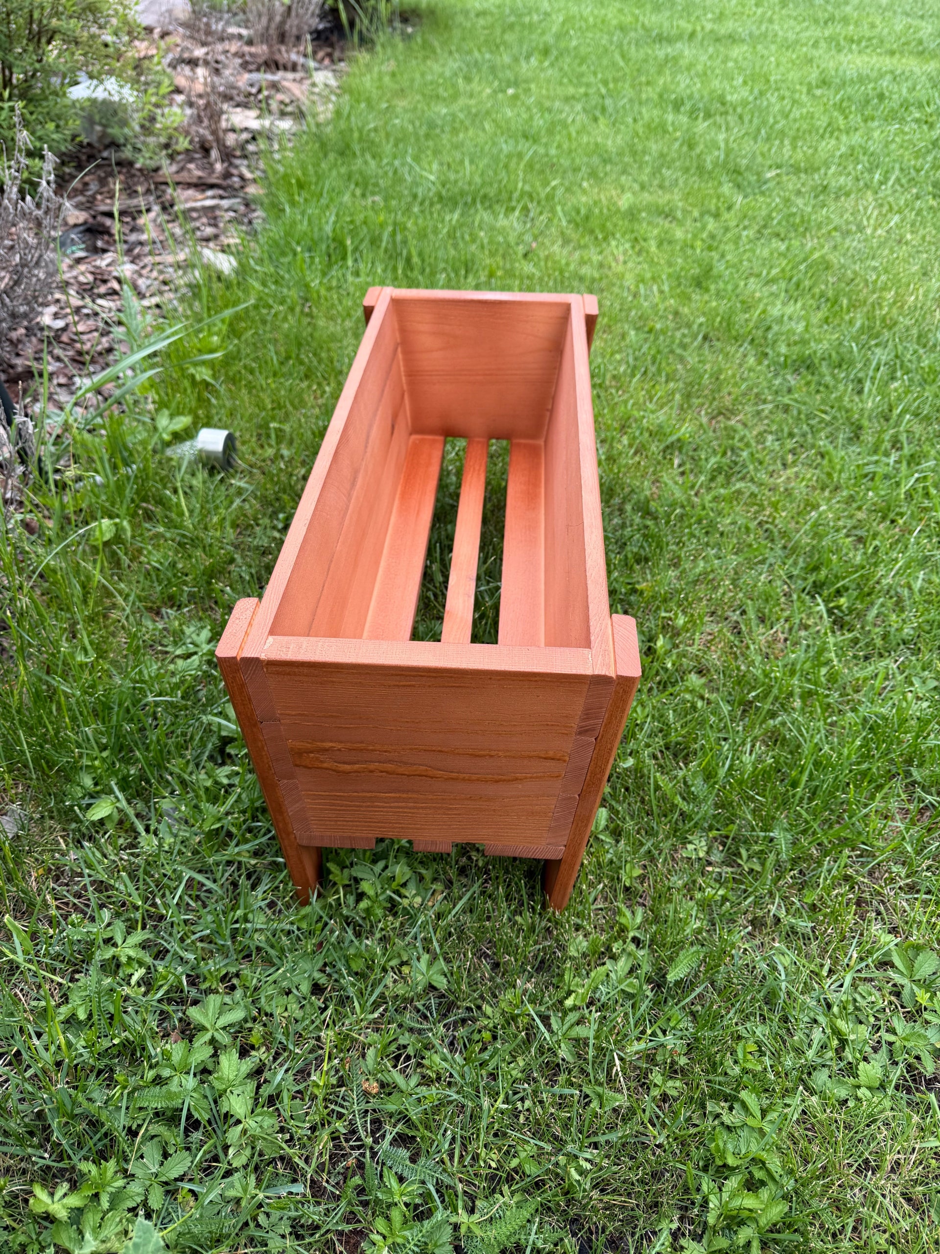 wooden planter 50cm color walnut v25 Brand no brand
