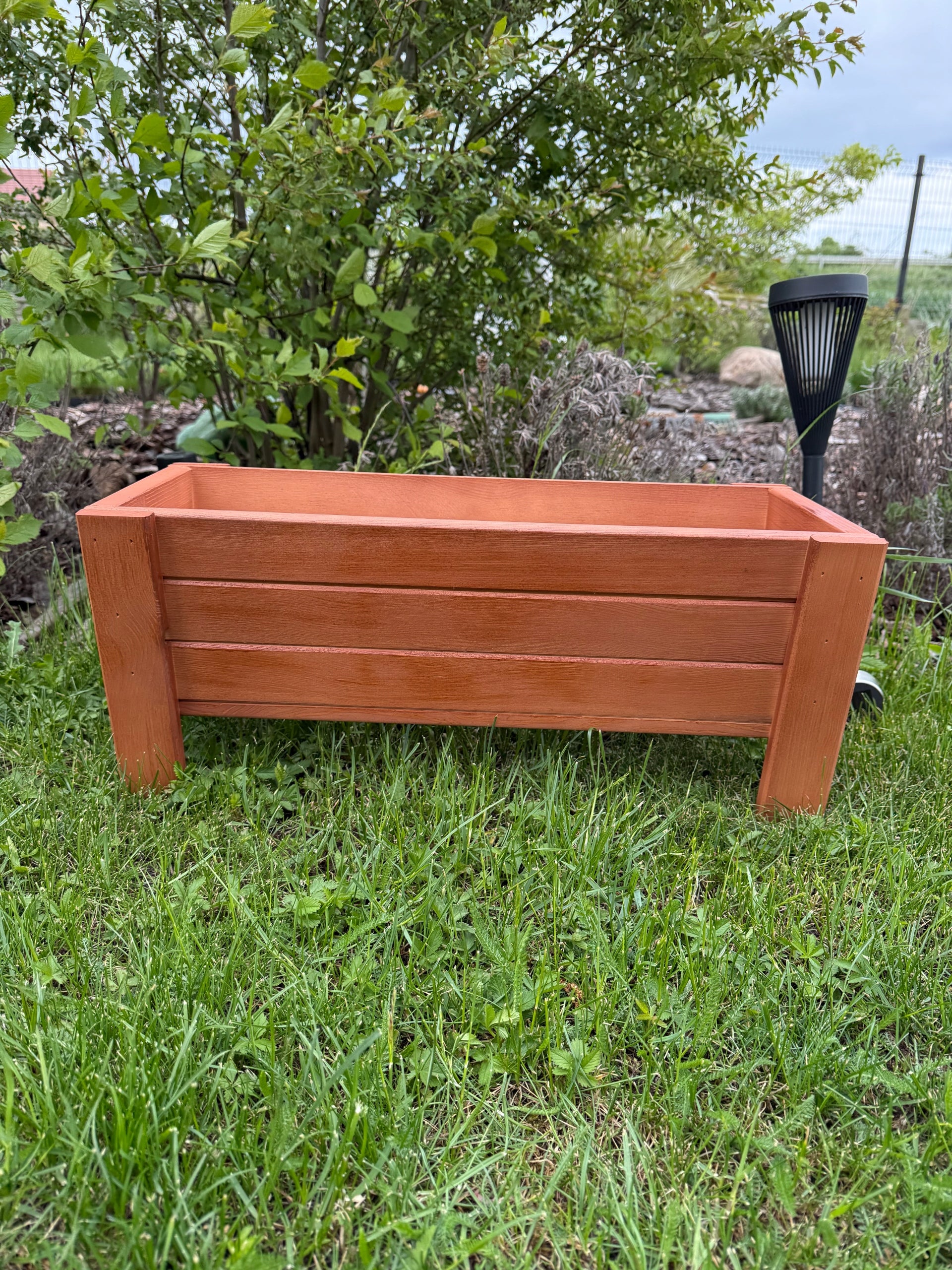 wooden planter 50cm color walnut v25 Manufacturer code 01