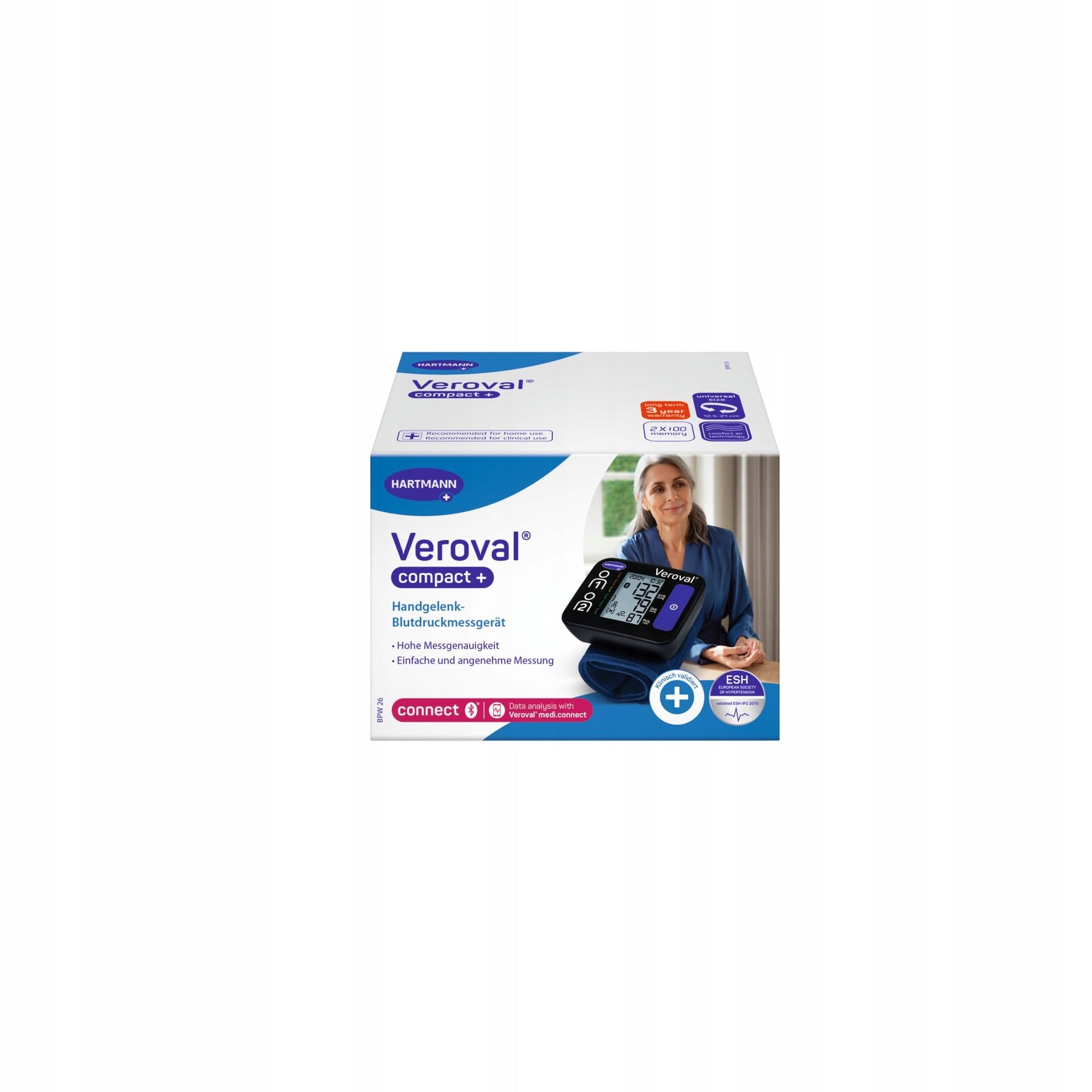 wrist blood pressure monitor Veroval compact+ Bluetooth, LCD APPLICATION Medical device type medical device or in-vitro diagnostic medical device
