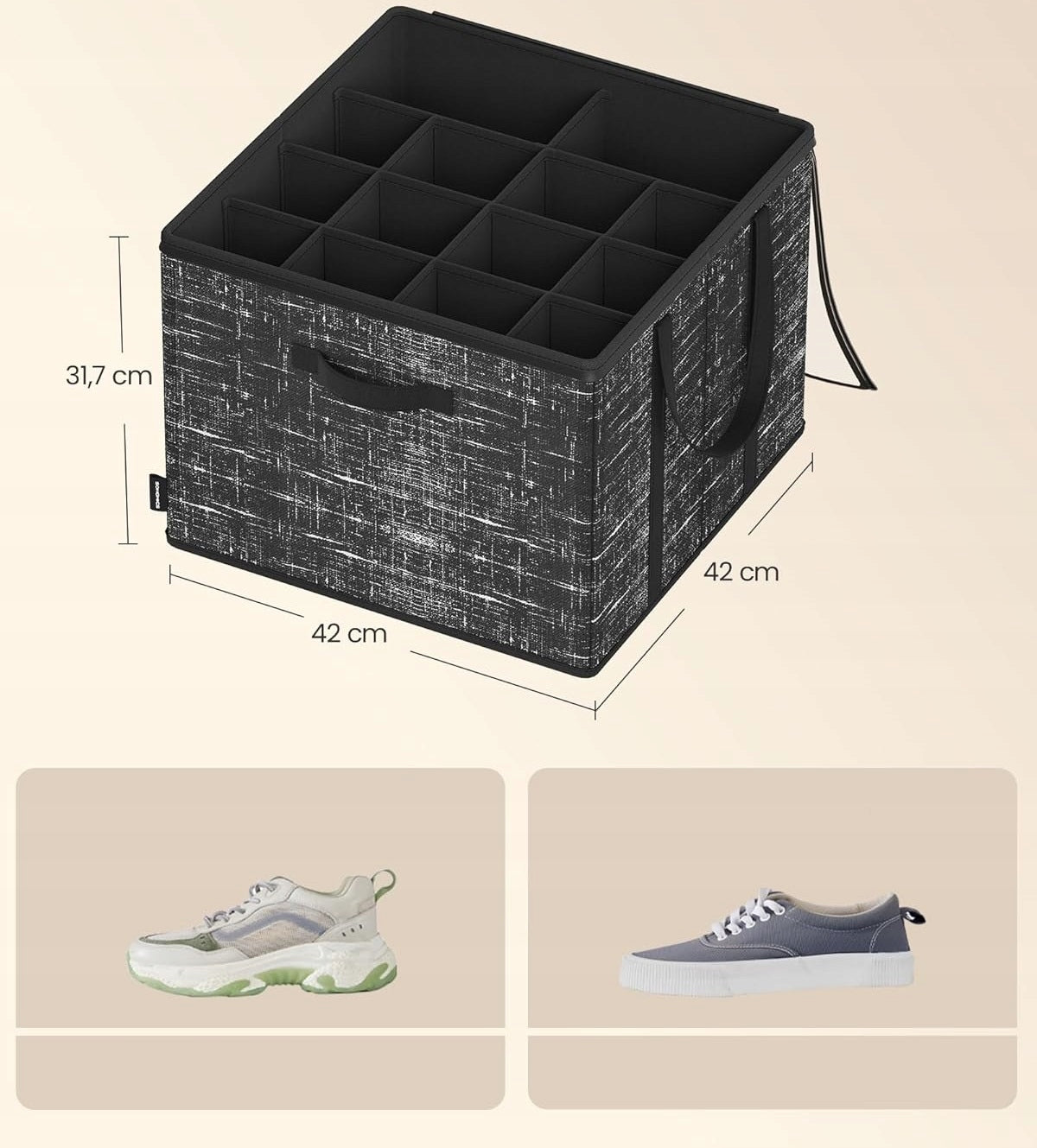 x2 Shoe Organizer Shoes Folding Box with Handles Lockable 16 Pairs Kind wardrobe organizer
