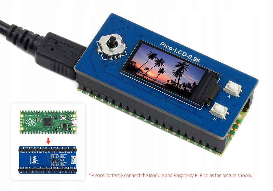 0.96 inch LCD Display Module for Raspberry Pi Pico Packaging status original