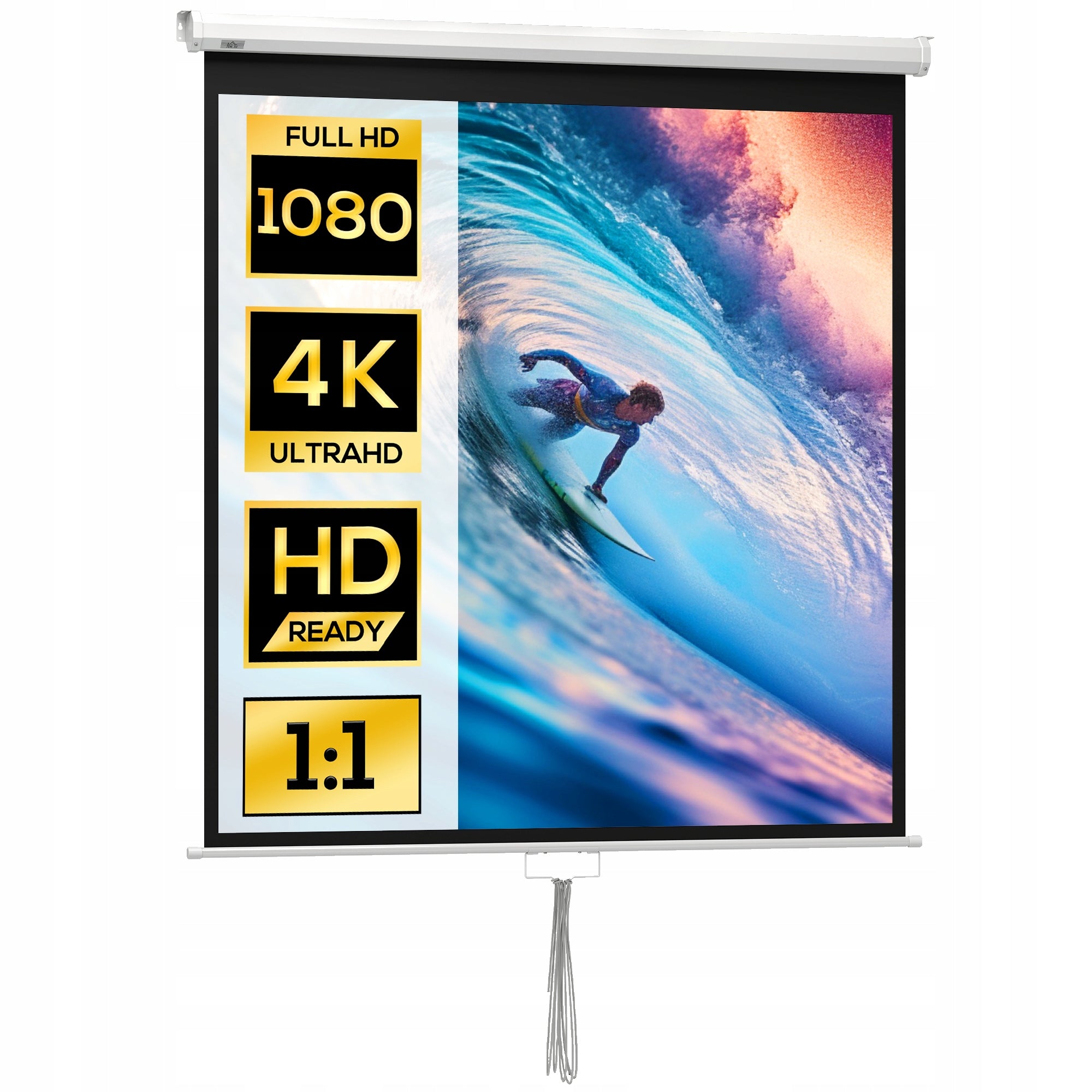 1:1 projection screen HOMCOM 8 cm x 162 cm projection screen