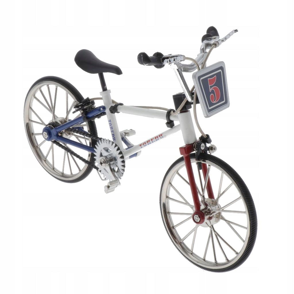 1:10 Alloy Diecast Racing Bicycle Bike Model Toy Tabletop Decoration White Brand no brand