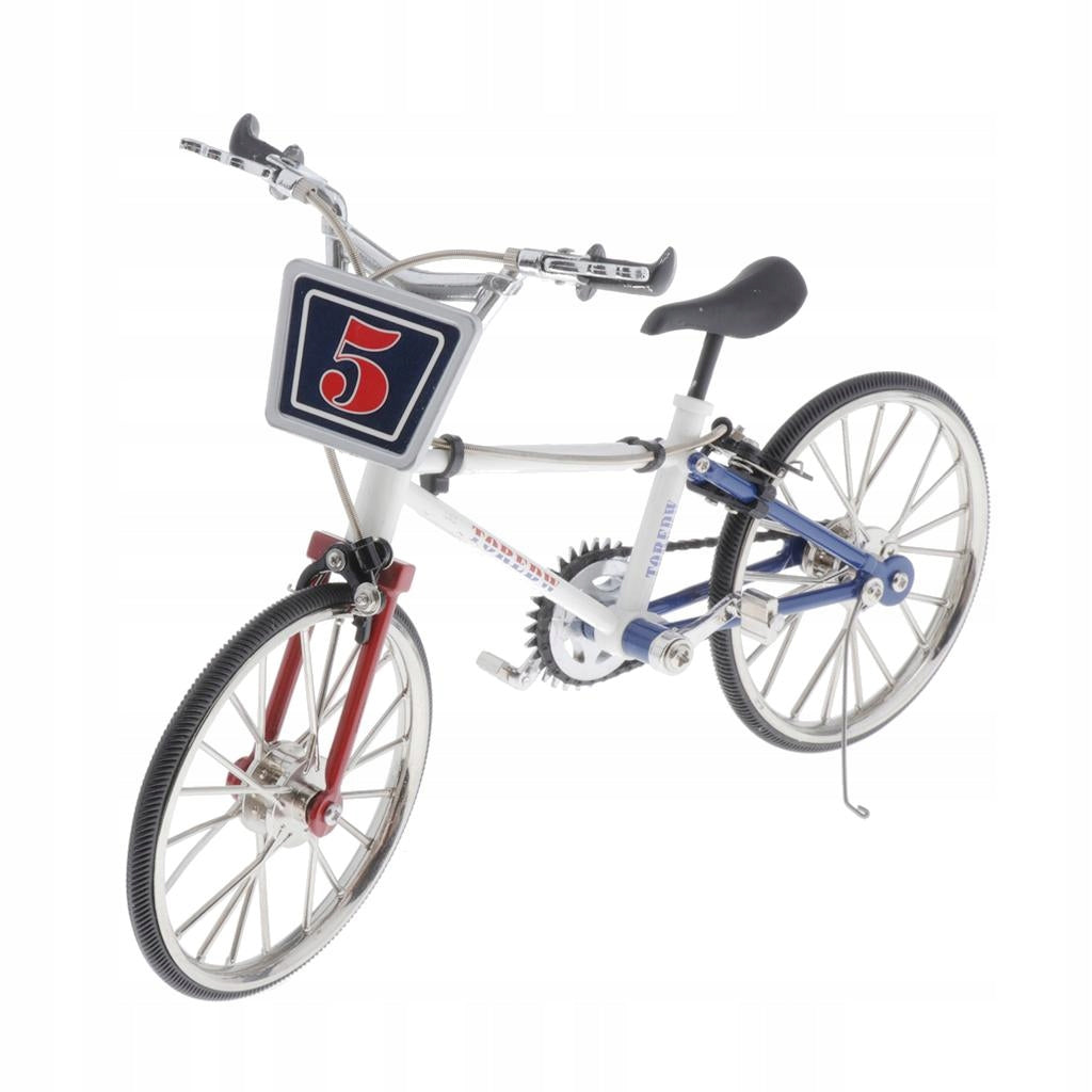 1:10 Alloy Diecast Racing Bicycle Bike Model Toy Tabletop Decoration White Packaging status original