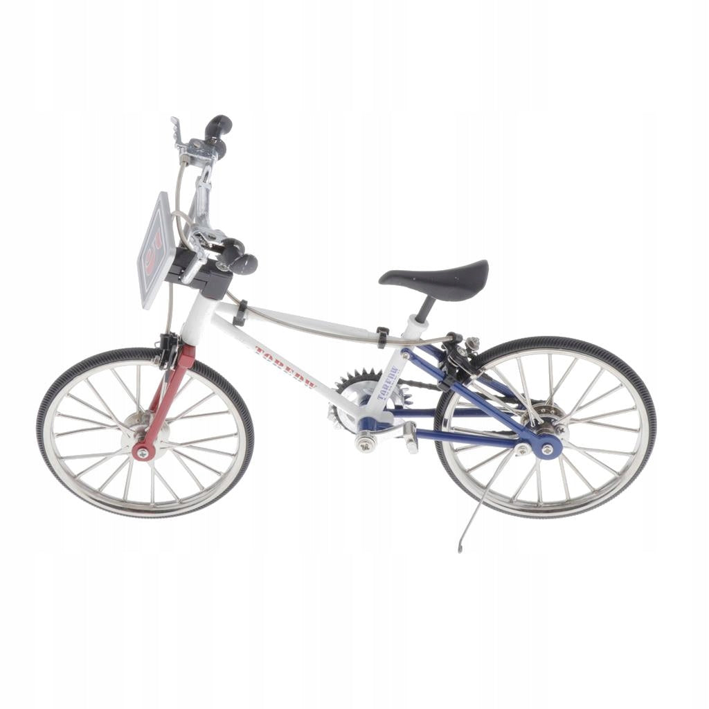1:10 Alloy Diecast Racing Bicycle Bike Model Toy Tabletop Decoration White