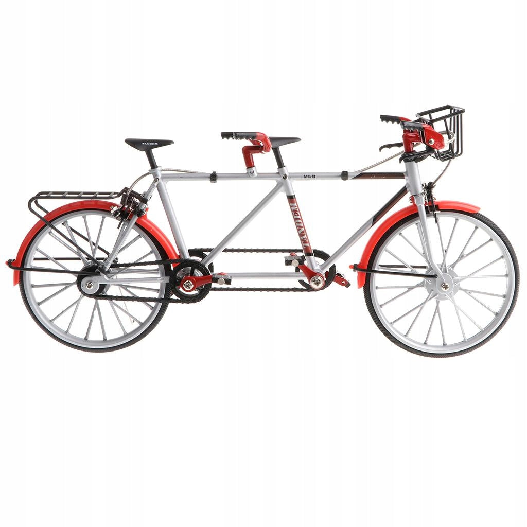 1:10 Alloy Diecast Racing Tandem Bike Model Bicycle Toys Collection Red