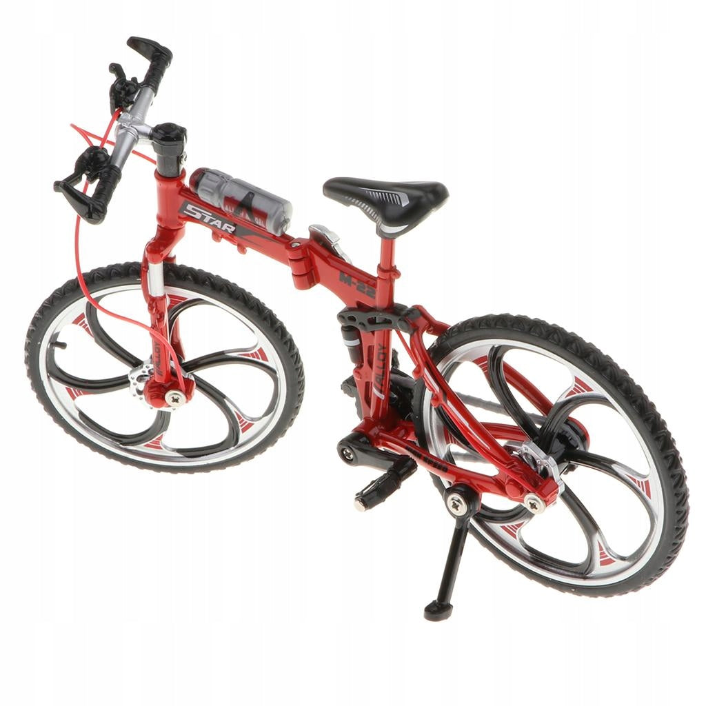 1/10 Bicycle Model Velodrome Racing Bike Red Foldable for kids gift