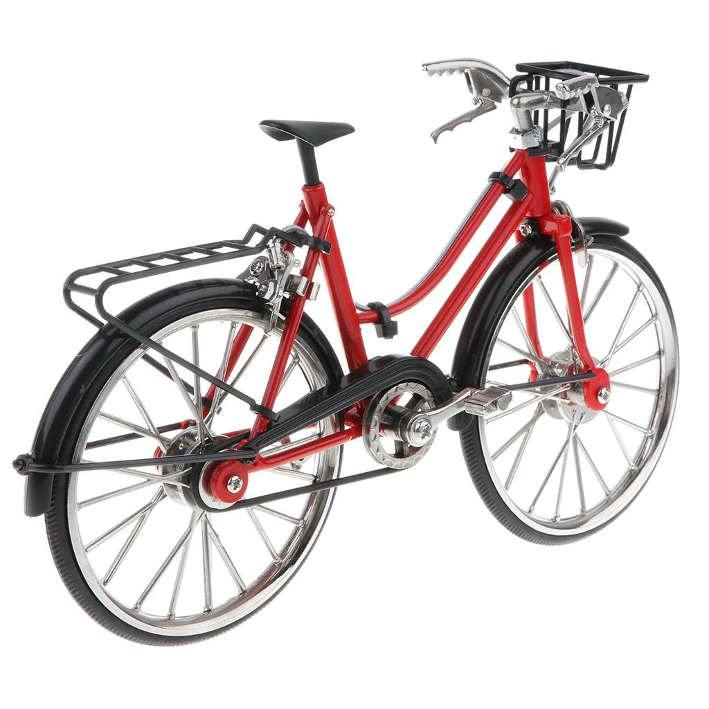 1:10 High Artificial Alloy Racing Exquisite Bike Bicycle Model, with Basket Packaging status original