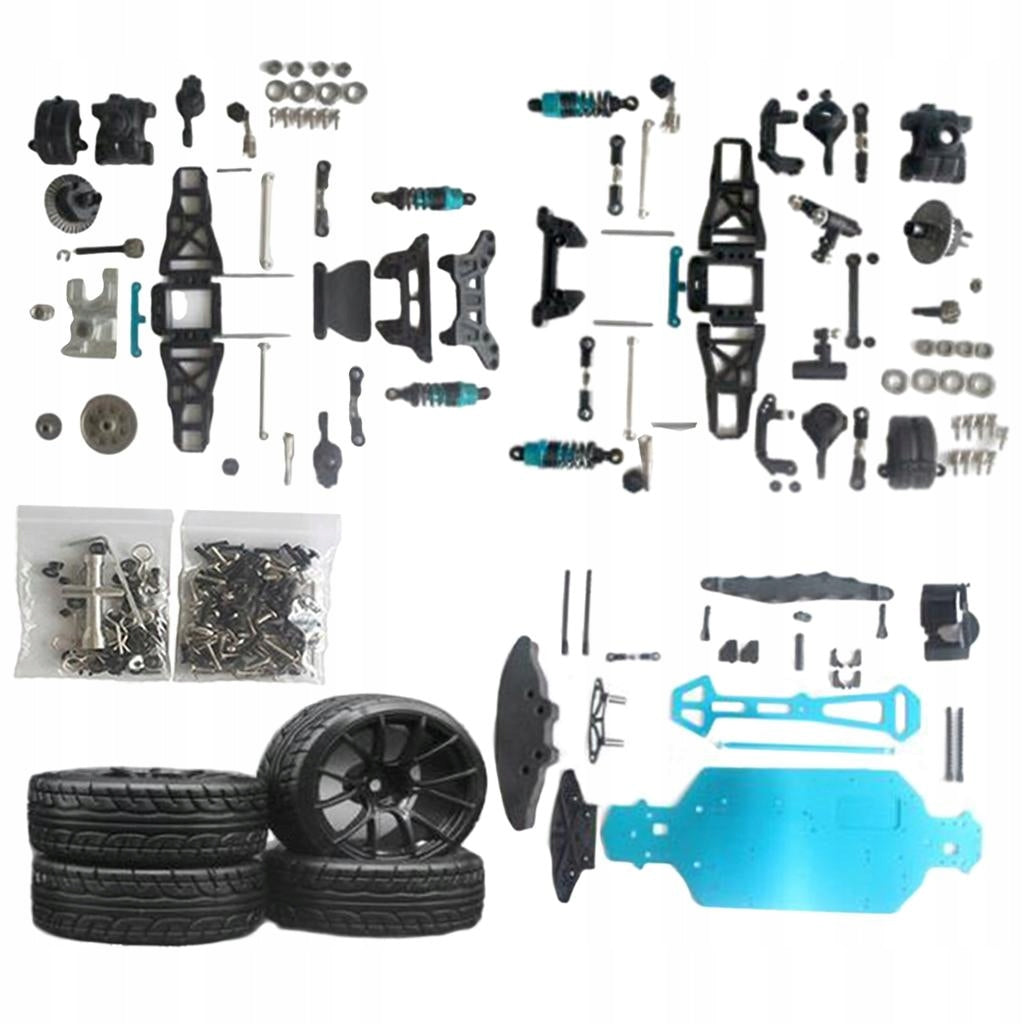 1:10 Scale RC Chassis Frame for HSP 94123 Model Brushless with Tire Metal