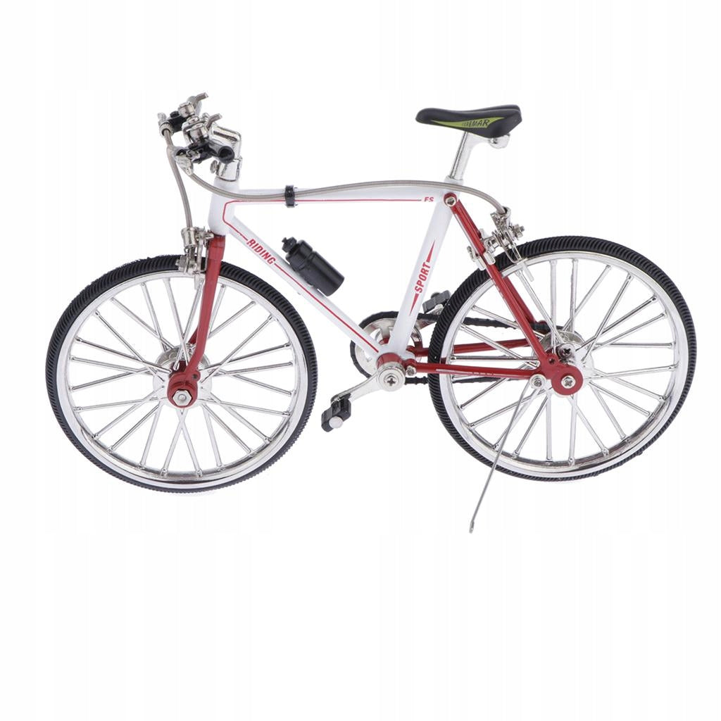 1/10 Scale Simulated Alloy Racing Bike Bicycle Model Home Decor Red White A Packaging status original