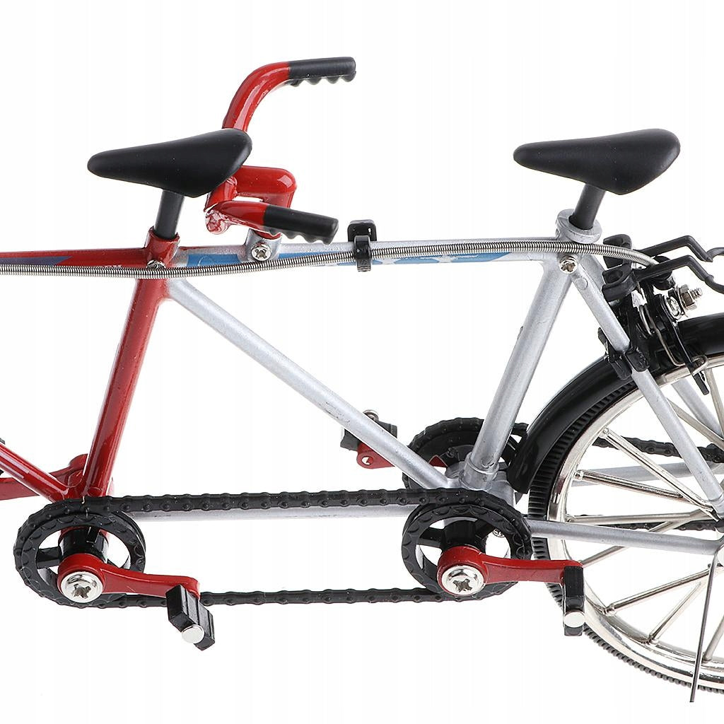 1:10th Diecast Bicycle Tandem Bike Model Replica Toy Desktop Crafts Black Brand no brand