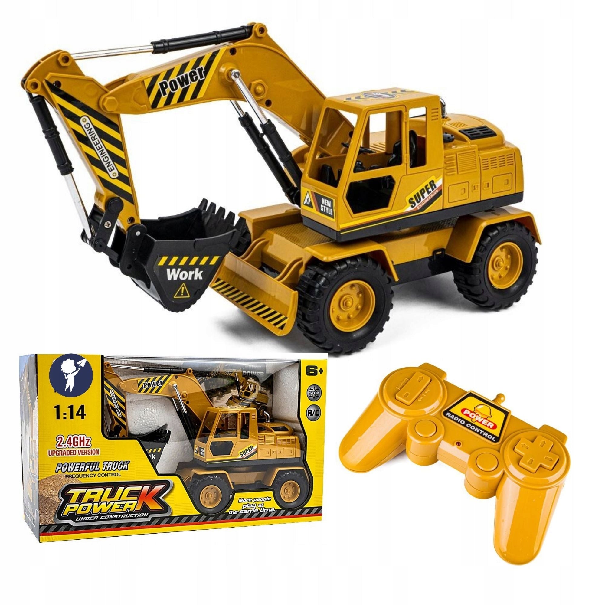 1:14 Remote Control Excavator Loader - Large RC Bulldozer with Sound