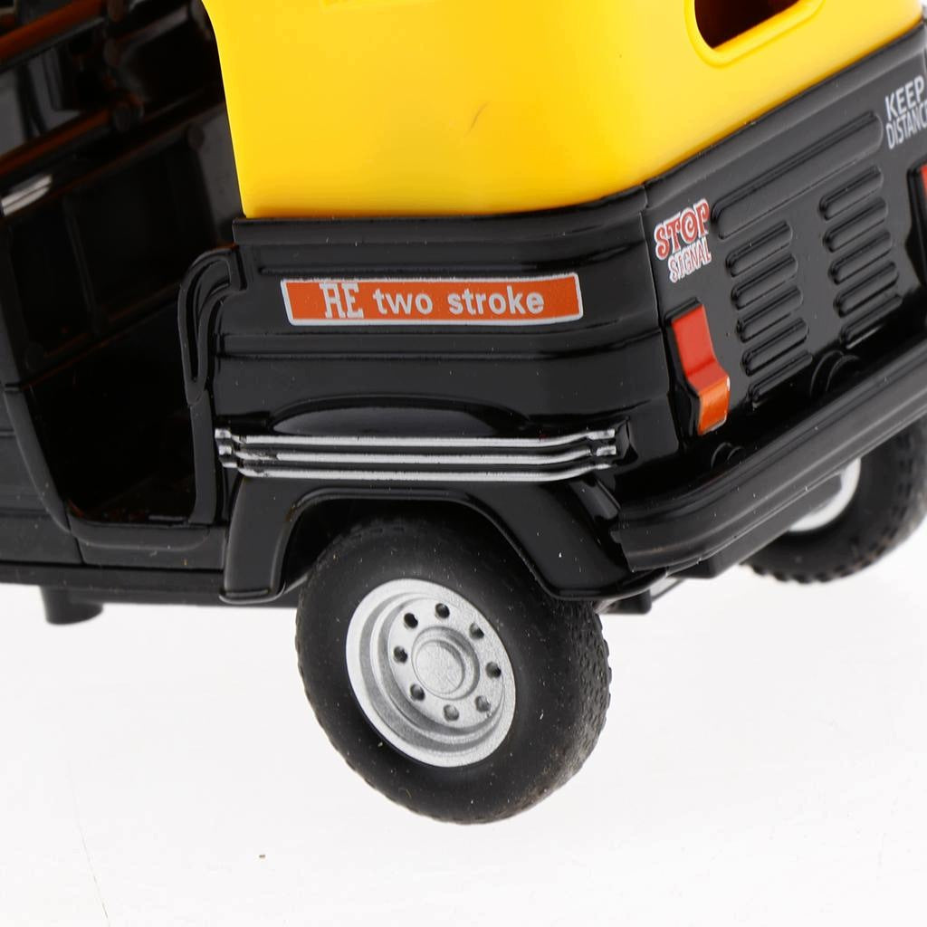 1/14 Scale Indian Tricycle w/ Light Sound Pull Back Toy Black Brand no brand