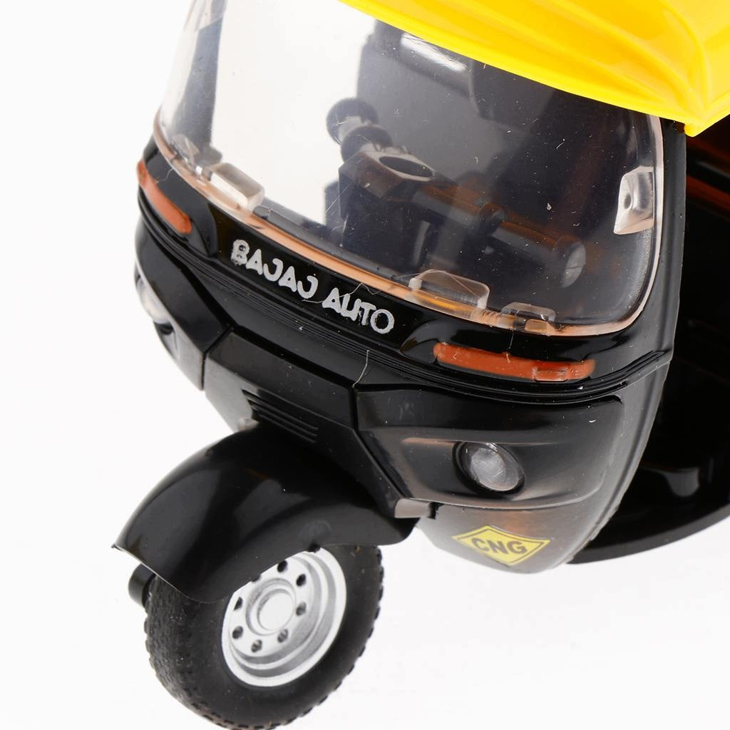 1/14 Scale Indian Tricycle w/ Light Sound Pull Back Toy Black Packaging status original