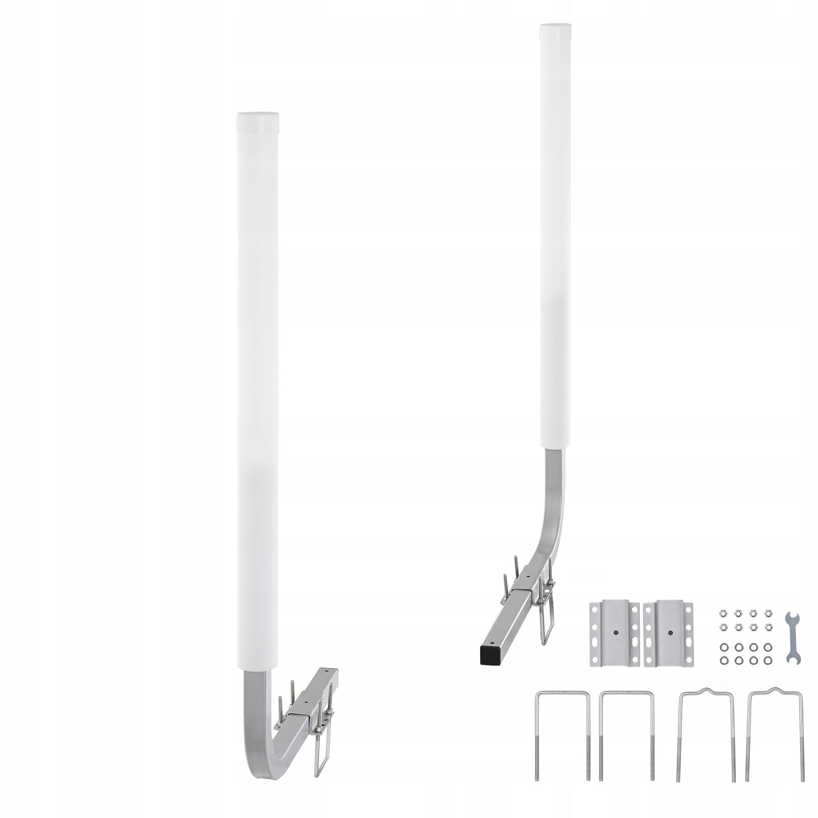 1.1M Boat Trailer Guide 2PCS Galvanized Steel Adjustable PVC Poles