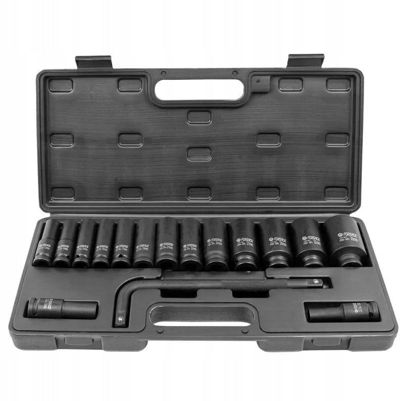 1/2" 15+1el Deep Impact Socket Set (6-Angle) (10-36mm) Brand Forsage