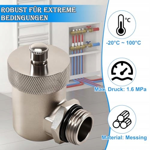1/2 INCH BRASS AUTOMATIC VENT VALVE FOR RADIATORS Manufacturer code Bez marki