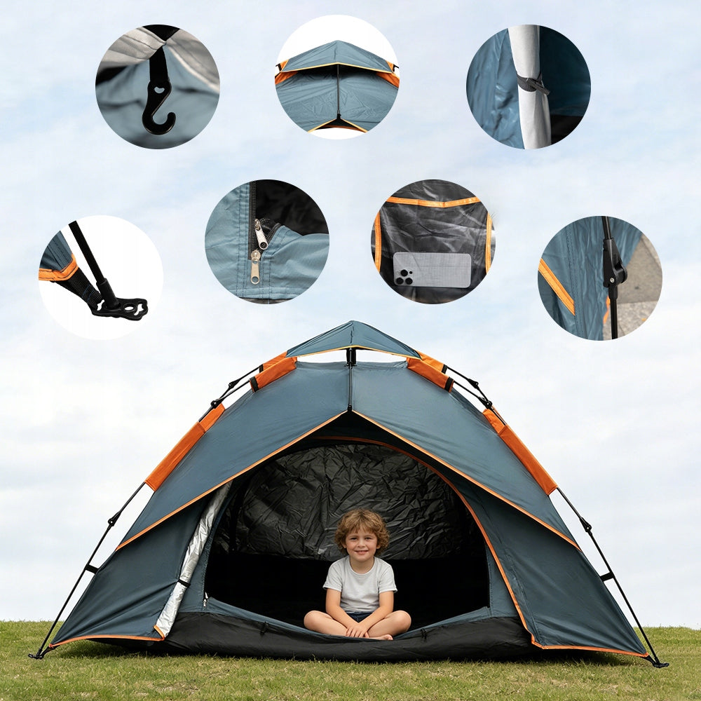 1-2 Person Waterproof Camping Tent 225x135 Automatic Manufacturer code BEDEE-DOME-04-225x135x110 CM