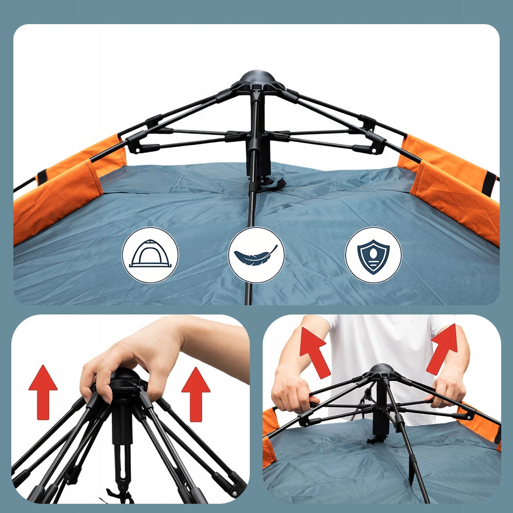 1-2 Person Waterproof Camping Tent 225x135 Automatic Packaging status original