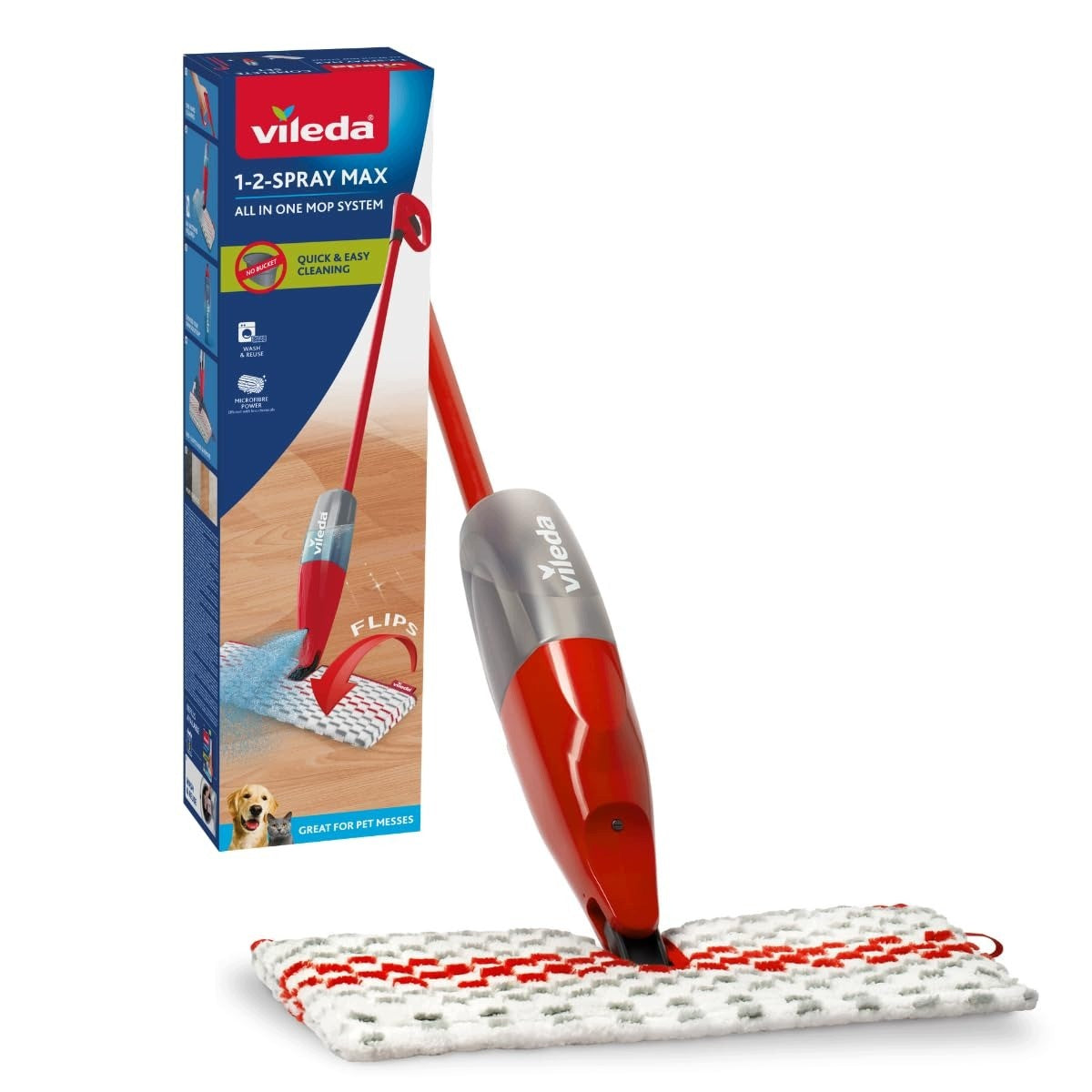 1-2 SPRAY MAX BOX FLAT MOP WITH WASHER AND TANK